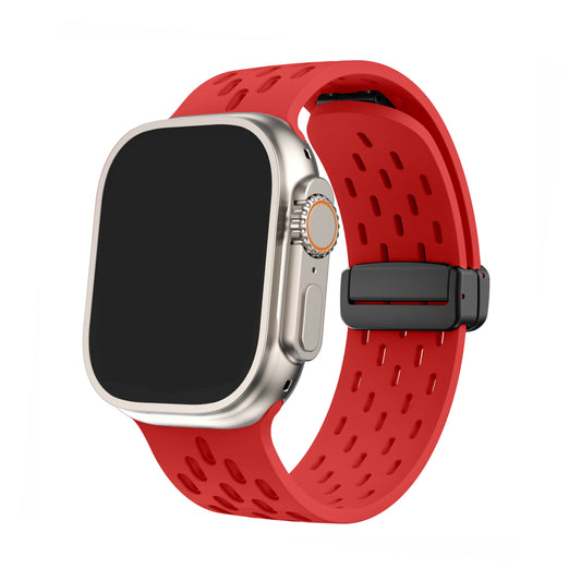 Nava-Bands Glory Red / 42 / 44 / 45 / 49mm Nava-Bands Silicone Slotted XL
