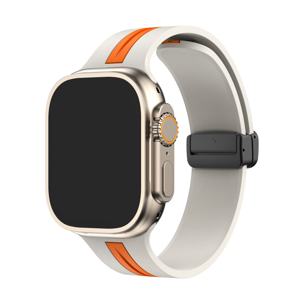 Nava-Bands Starlight Orange / 38 / 40 / 41mm / Space Black Nava-Bands Silicone Nautilus 2.0