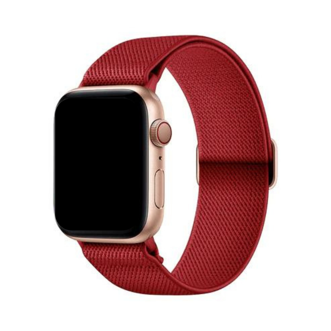 Nava Bands Garnet Red / 38 / 40 / 41mm NavaBands Fabric Stretch Mesh Buckled Loops