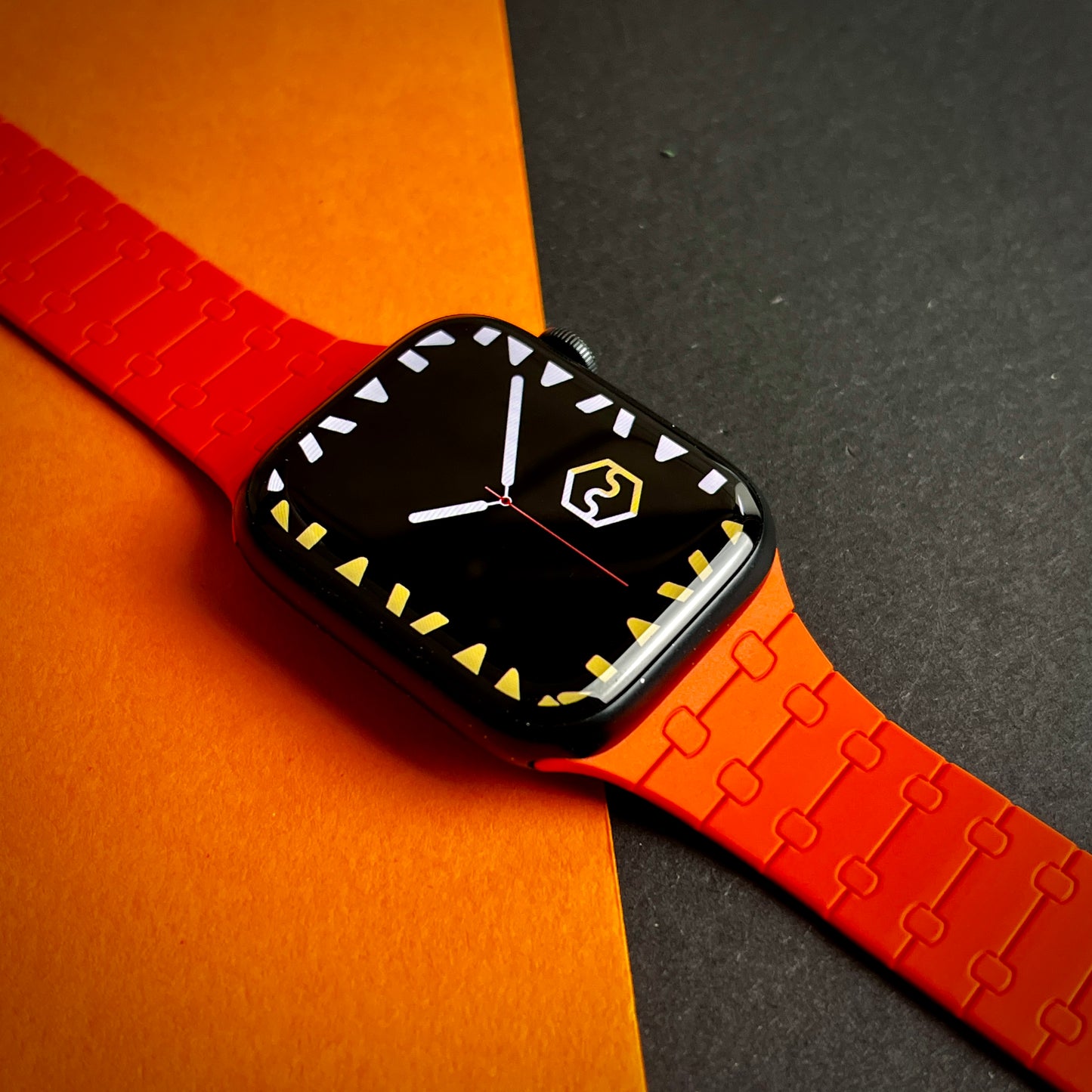 Nava-Bands Burnt Fire / 44 / 45 / 49mm Nava-Bands Silicone Magno Pro