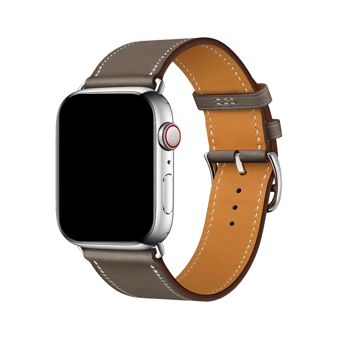 Nava-Bands Mocha Gray / 42 / 44 / 45 / 49mm Nava-Bands Leather Classic Buckled Straps