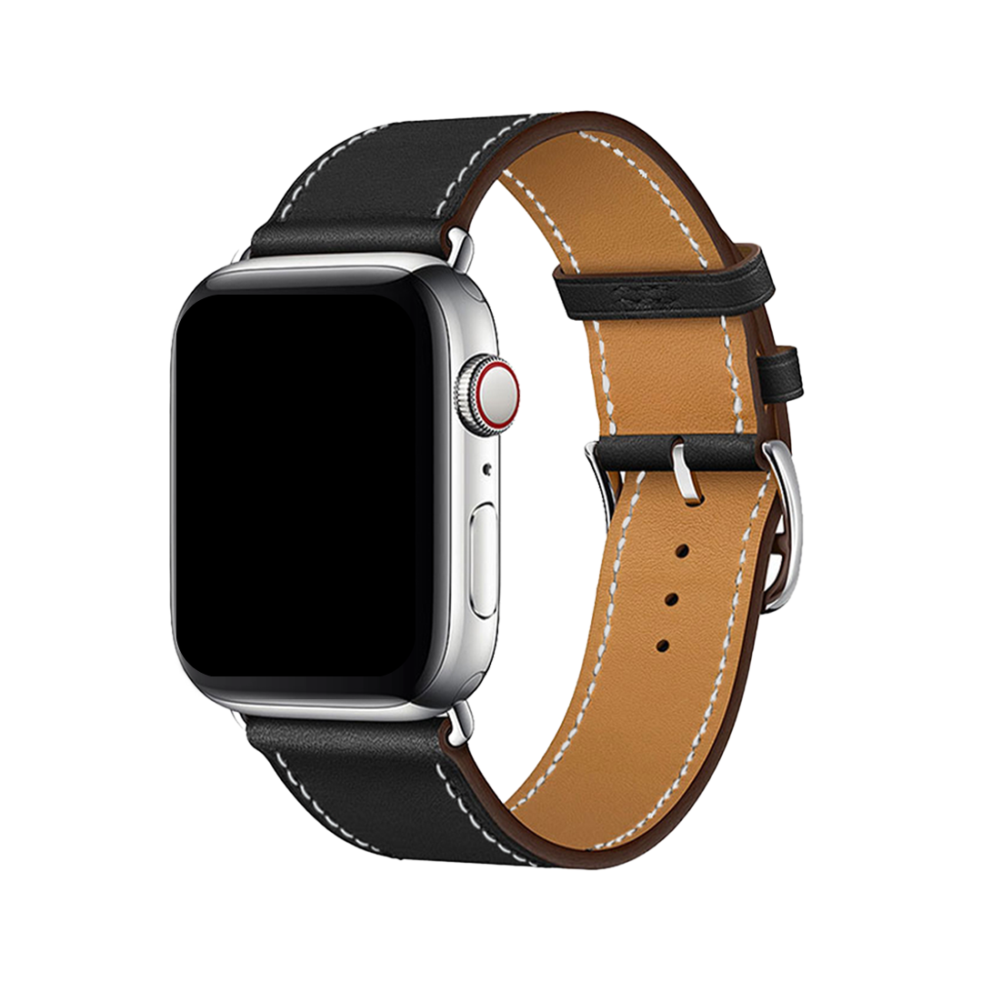 Nava-Bands Noir Black / 42 / 44 / 45 / 49mm Nava-Bands Leather Classic Buckled Straps