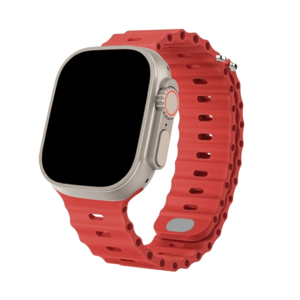 Nava-Bands Roboto Red / 42 / 44 / 45 / 49mm Nava-Bands Silicone Mariner Loop