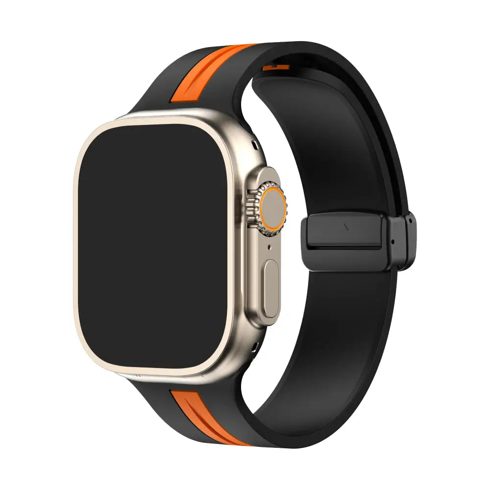 Nava-Bands Dark Orange / 38 / 40 / 41mm / Space Black Nava-Bands Silicone Nautilus 2.0