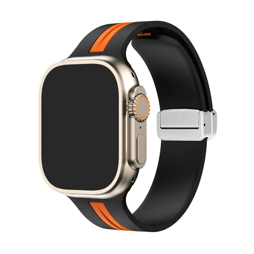Nava-Bands Dark Orange / 38 / 40 / 41mm / Starlight Silver Nava-Bands Silicone Nautilus 2.0