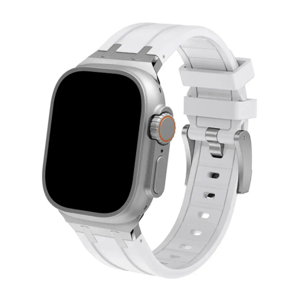 Nava-Bands Pure White / Silver / 42 / 44 / 45 / 49mm Nava-Bands Silicone Primo Bands
