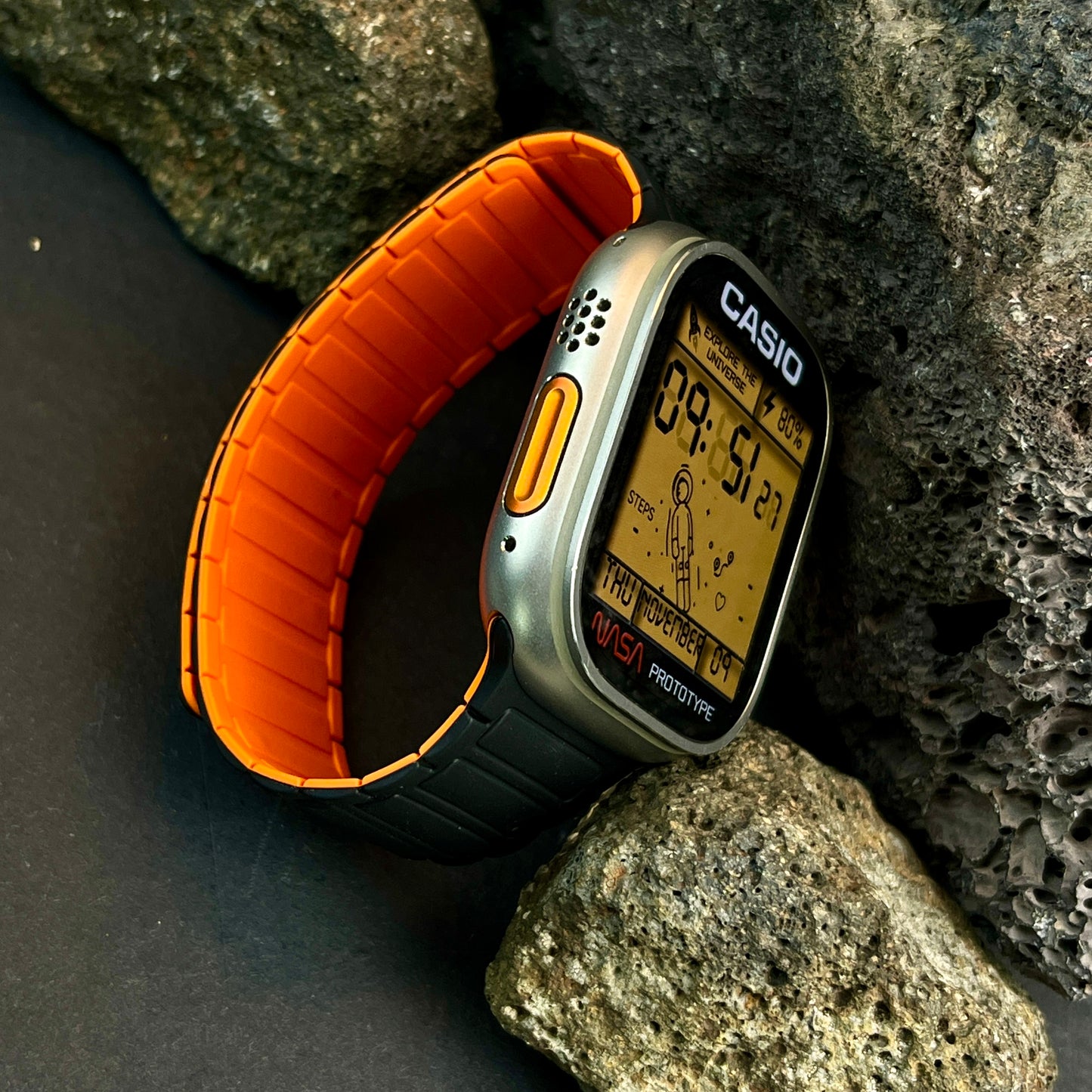 Nava-Bands Galaxy Orange 45mm 49mm MagnoLoop