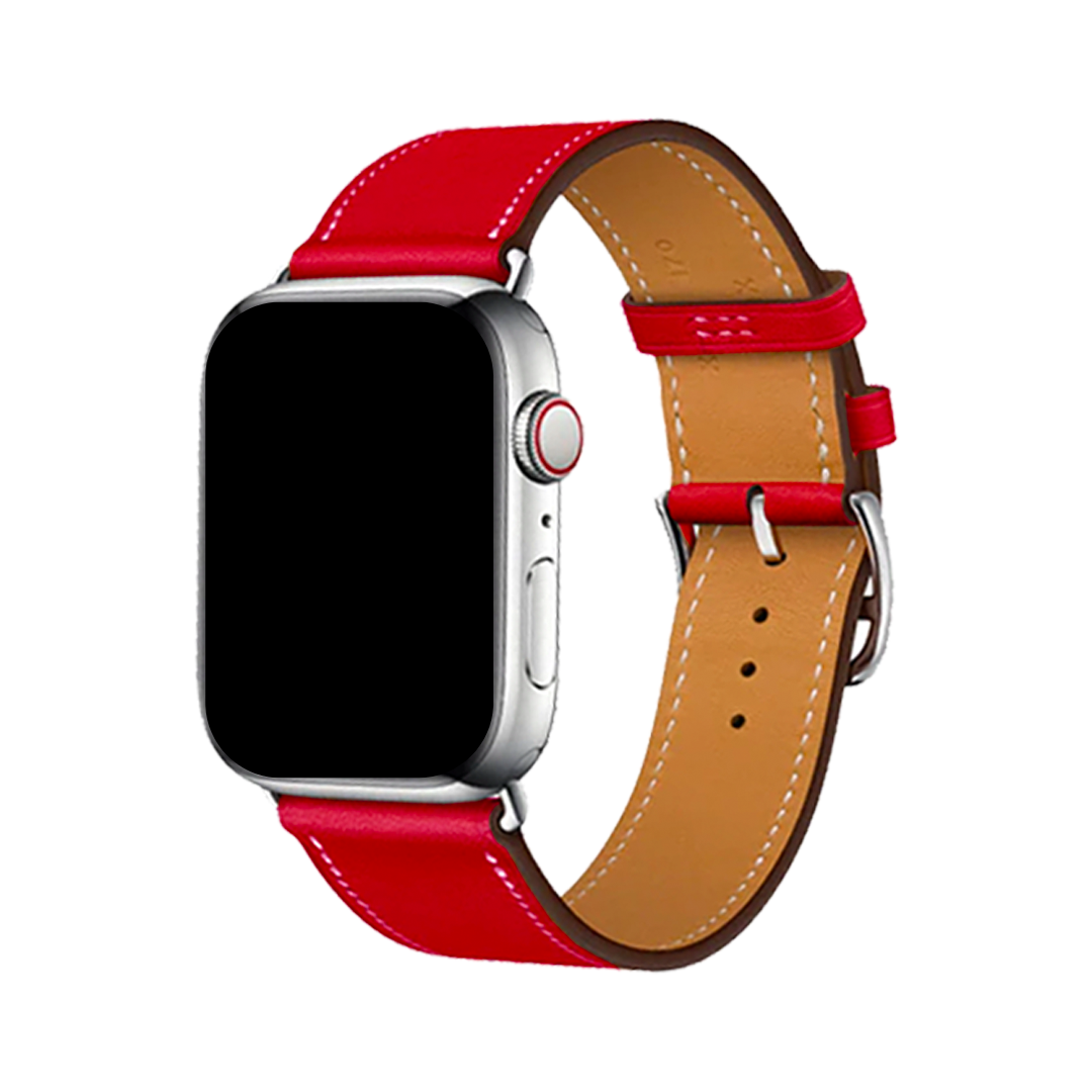 Nava-Bands Scarlet Red / 42 / 44 / 45 / 49mm Nava-Bands Leather Classic Buckled Straps
