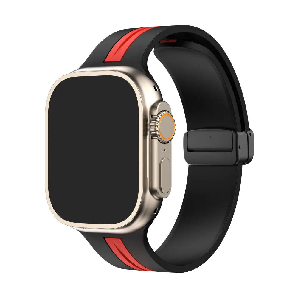 Nava-Bands Racer Red / 38 / 40 / 41mm / Space Black Nava-Bands Silicone Nautilus 2.0